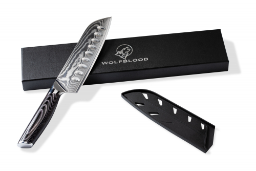 Damastmesser-Küchenmesser Details-Santoku-Damast-Messer